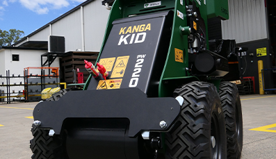 Kanga mini loaders have a specially designed hitch for the series 2 loaders