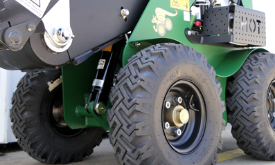 Kanga mini loaders have over 6 inches of ground clearance and low center of gravity